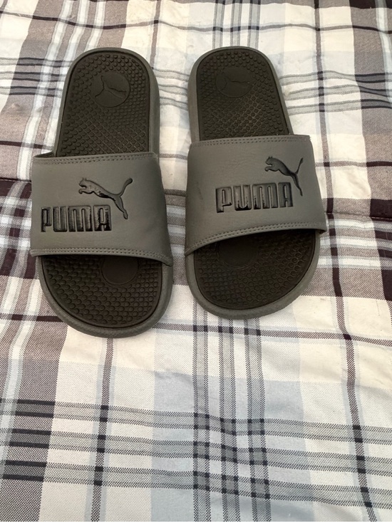 Puma Other - Puma Black and Gray Slide Sandals with Logo Strap